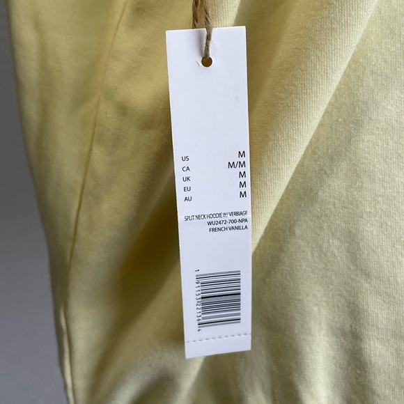 RAE DUNN. Yellow Hooded Sweatshirt w/Drawstring Graphic Print “HELLO SUNSHINE” - Picture 14 of 16